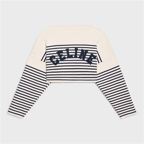 Women's Celine Striped Knit Cotton Sweater 